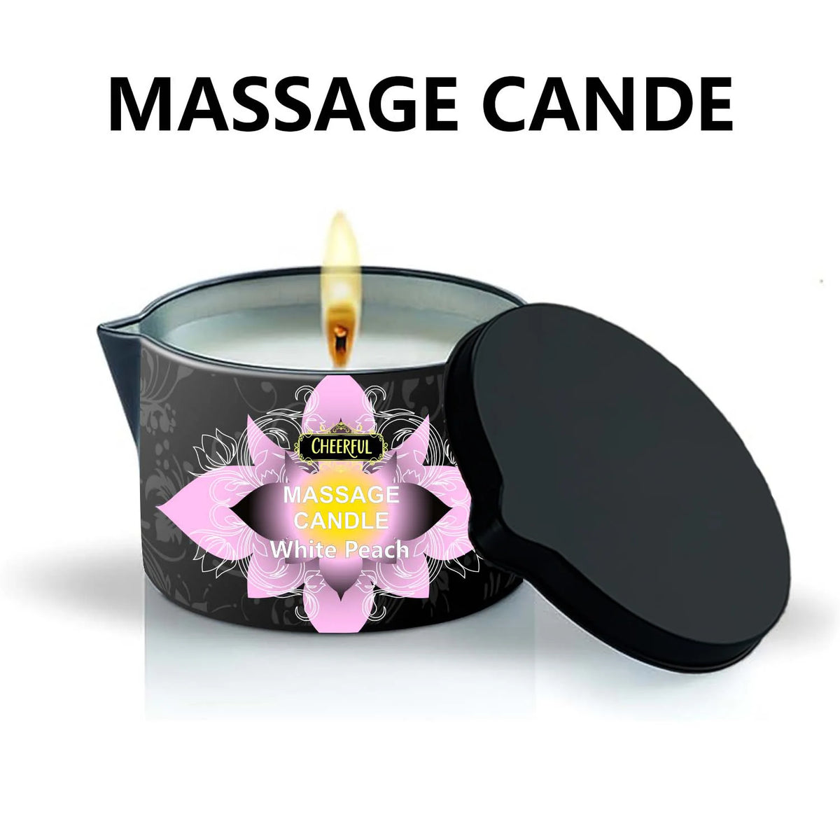 1PC Massage Oil Candles，Luxury Aromatherapy Candles，for Stress Relief and Skin Moisturizing，SM Product Scented Candle Body Oil