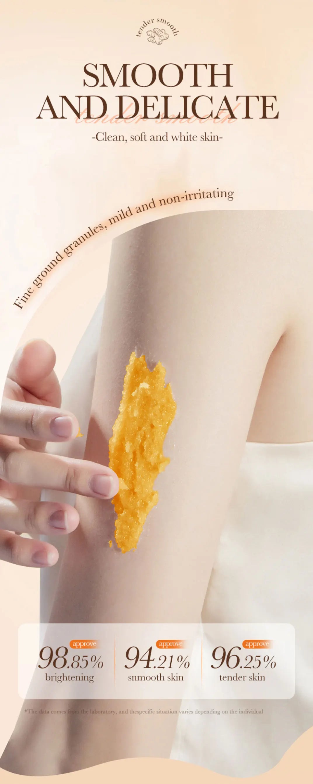 240g Turmeric Body Scrub, Antioxidant, Deep Exfoliating, Cleanses, Brightens, And Smooths Skin
