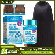 Magic Hair Vitamin Capsule Keratin Oil Fast Restore Hair Soft Smooth Shiny Deep Moisturizer Frizzy Dry Scalp Hair Care Products
