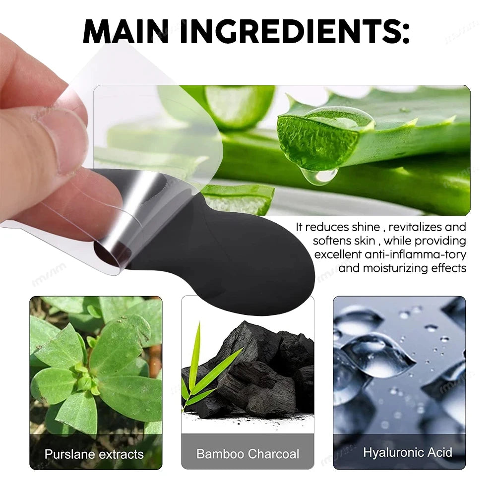 50/100PCS Bamboo Charcoal Nasal Strips Blackhead Remover Mask Acne Pimples Treatment Patch Shrink Pores Nose Stickers Skin Care