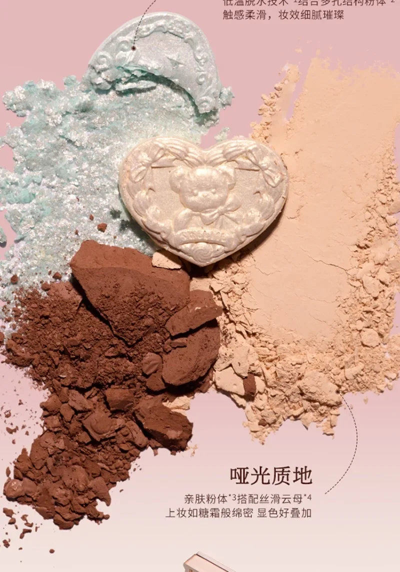 Flower Knows SWEETIE BEAR Highly Pigmented Eye Makeup Palette Eye Shadows Long Lasting Matte Shimmer Finish Cosmetics Gift Kit