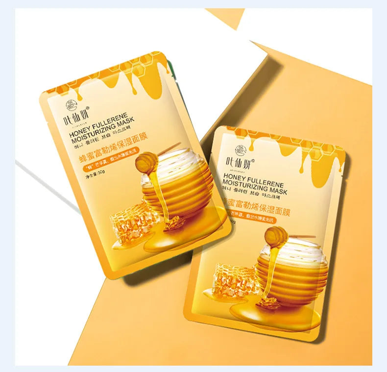 12 Pieces Blueberry Facial Masks Aloe Cucumber Peach Fresh Fruit Moisturizing Face Mask Sheets for Beauty Facial Skin Care