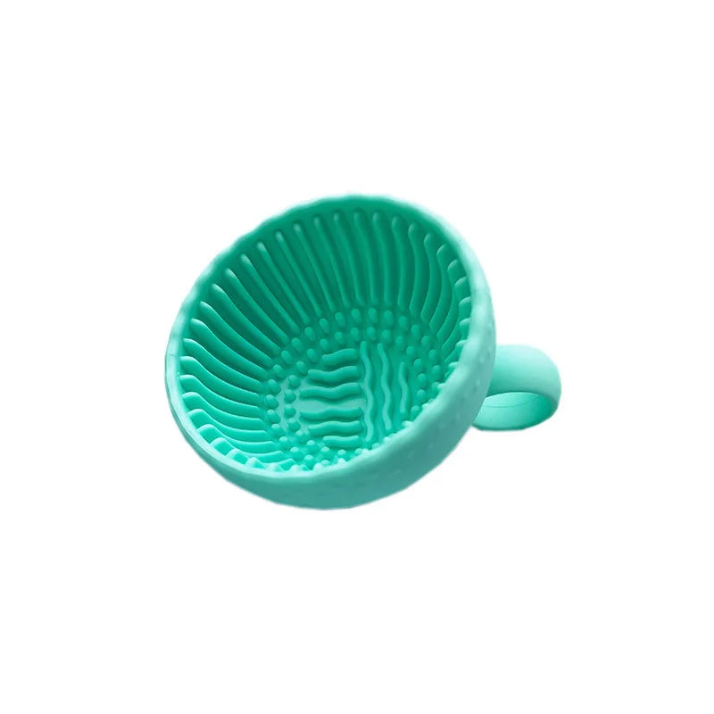 Makeup Brush Cleaner Soft Silicone Makeup Brush Bowl Folding Powder Puff Eyeshadow Brush Cleaning Pad Beauty Tools