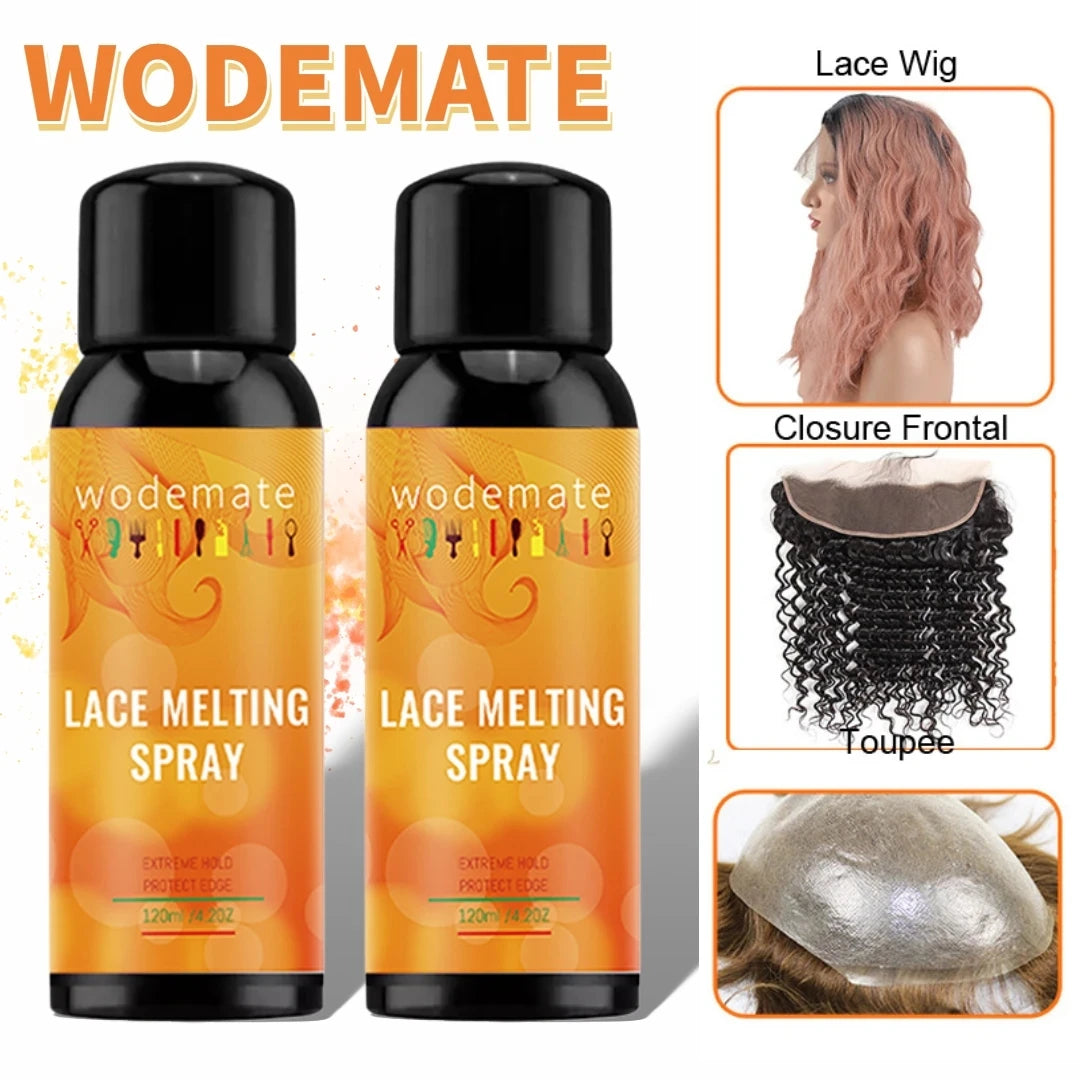120ml Lace Melting Spray Strong Hold Hair Glue Wig Styling Spray Invisible Lace Melting Spray Quick Drying Wig Accessory