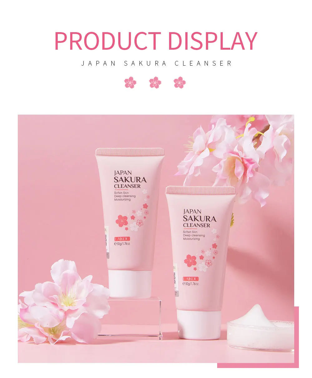 LAIKOU Facial Foaming Face Cleanser Facial Scrub Cleansing Acne Oil Control Blackhead Remover Shrink Pores Skin Care 50g