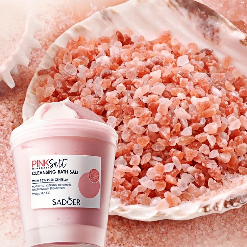 250g Himalayan Pink Bath Salt, Soft Texture, Gently Cleanses the Skin, Fragrance Care for Dates/Commuting/Before Bed, a Must-Have for Autumn and Winter, Suitable for Both Men and Women