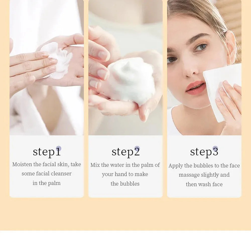 SADOER Collagen Facial Cleanser Skincare Anti Wrinkle Whitening Moisturizing Face Cleansing Face Wash Foam Cleanser Skin Care