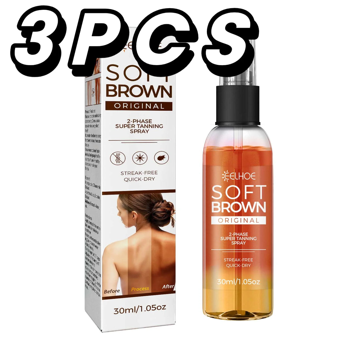 2-Phase Body Tanning Spray Natural Plant Extract Fast Absorption Refresh Non-Greasy Quick Dry Streak-Free Self Tanning Mist For Natural Bronze Glowing Sun-Kissed Skin Summer Beach Moisturizing Tanning