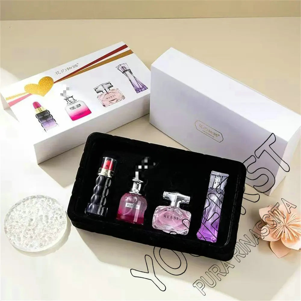 Classic Brand Perfume Women Eau de Parfums Dames 90ml Feminino Perfumes De Mujer Originales Gift Box 4Pcs Set Floral Scent Spray