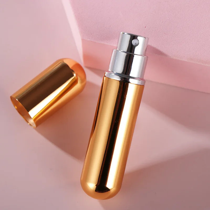 1PC 5ml Portable Mini Perfume Glass Bottle Travel Aluminum Spray Atomizer Empty Metal Parfume Atomiser Sprayer
