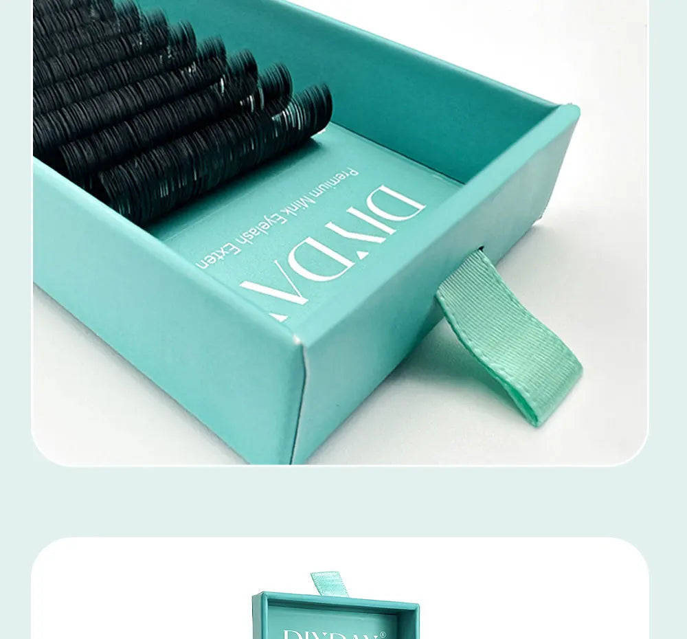 DIYDAY Flat Individual Lash Extension 0.15 0.20 Split Tips Super Softer Eyelash Ellipse Flat Classic False Eyelashes Supplies