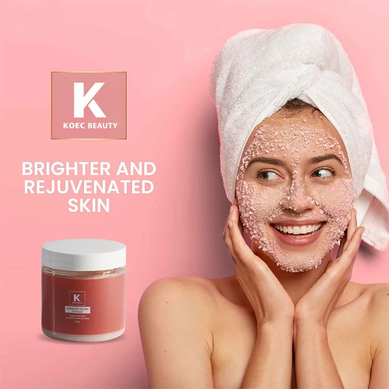 100g KOEC Azucar Glow Exfoliator Facial Sugar Scrub Exfoliation Hydration Brightening Cell-renewal Oil Control Natural Glow