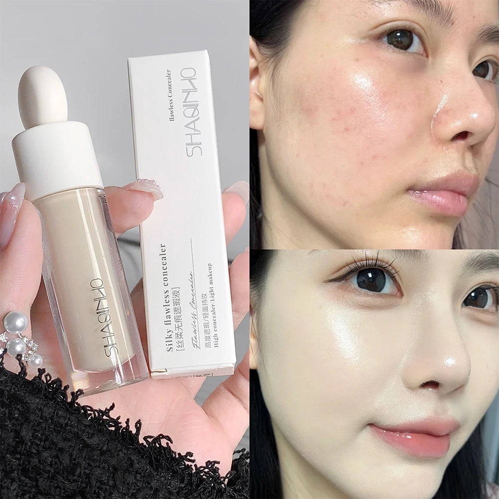 3 Colors Silky Concealer Cover Acne Marks Spots Dark Eye Circles Face Brightening Skin Whitening Concealer