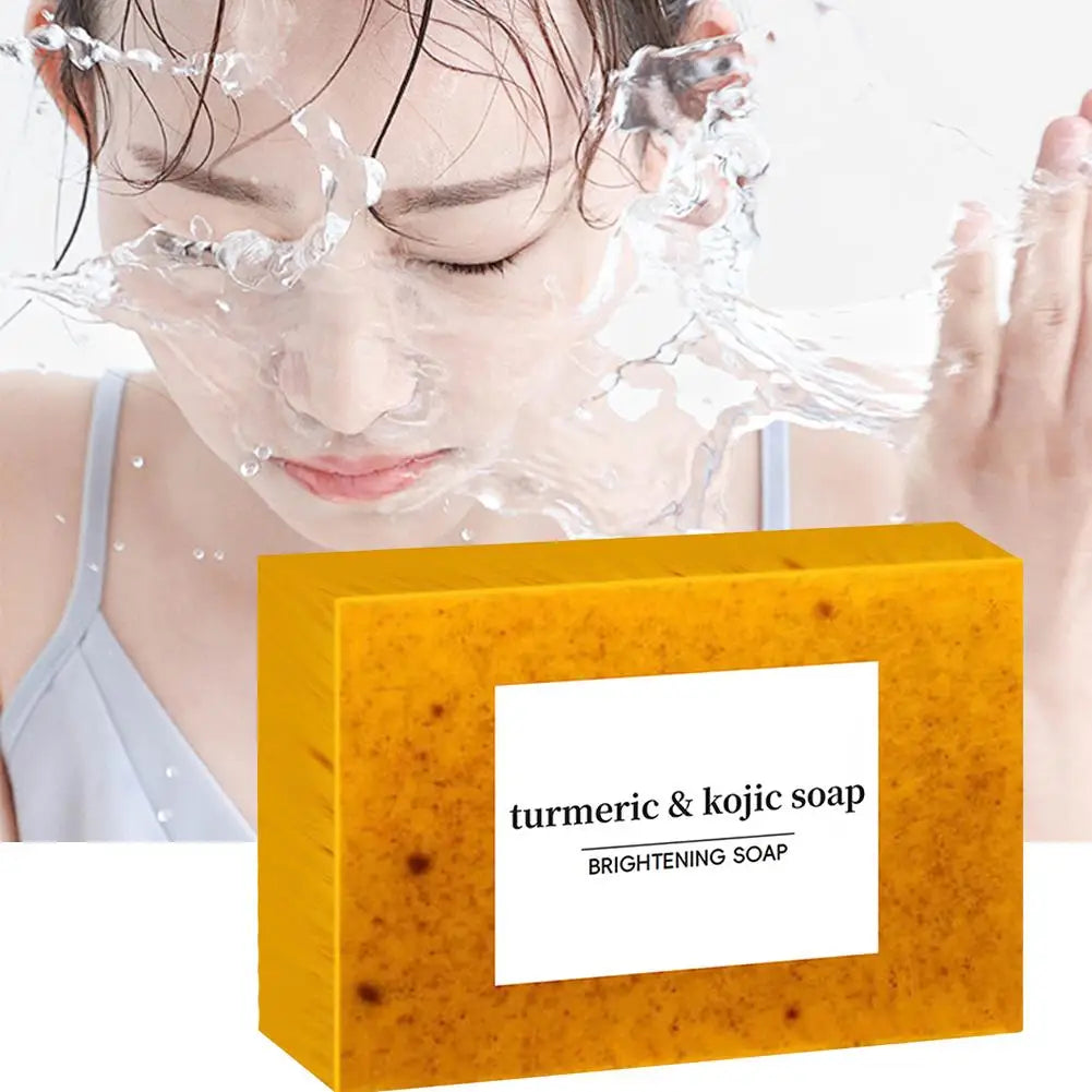 1/3/5Pcs Turmeric Kojic Acid Handmade Soap Scrub for Exfoliation, Moisturizing, Deep Cleansing, Spot Removal, Acne Removal