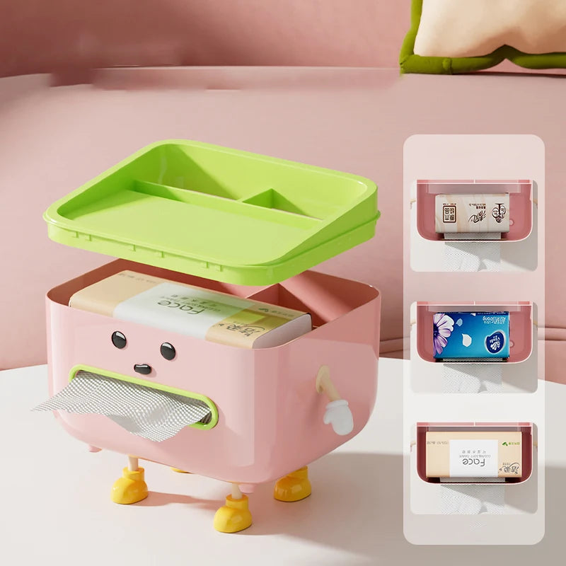 1pc Multifunctional Desktop Storage Box, Cosmetic Organisation Shelf Countertop Storage and Display Box (with Sticker)