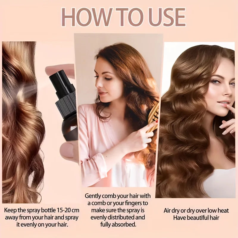 GSWP Keratin Hair Spray Contains Castor Oil and Argan Oil, Quickly Absorbed, Moisturize Hair, Leave It Non-Greasy. 100ml