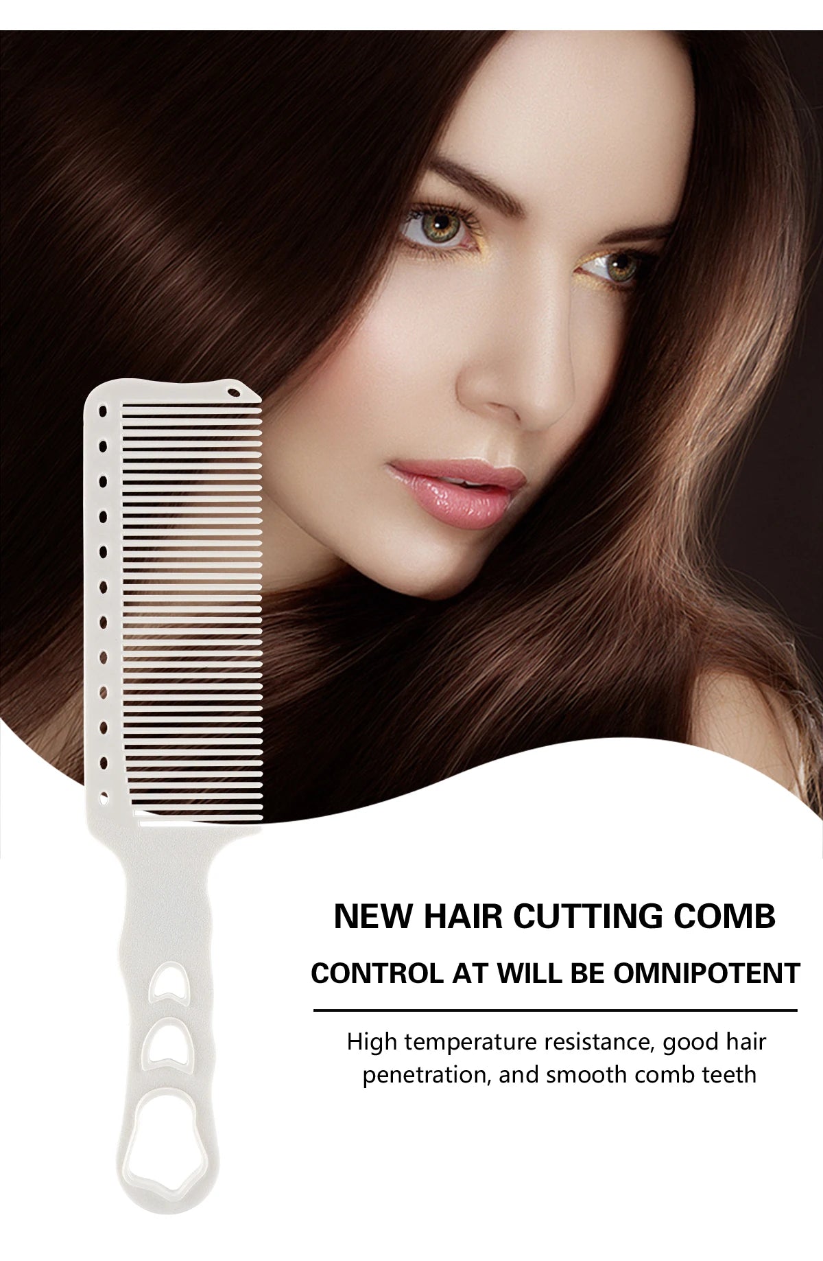 Barber Haircut Comb Hair Trimming Anti Static Comb Hair Salon Hairdressing Comb Wide Tooth Haircut Hair Trimmer Styling Tool