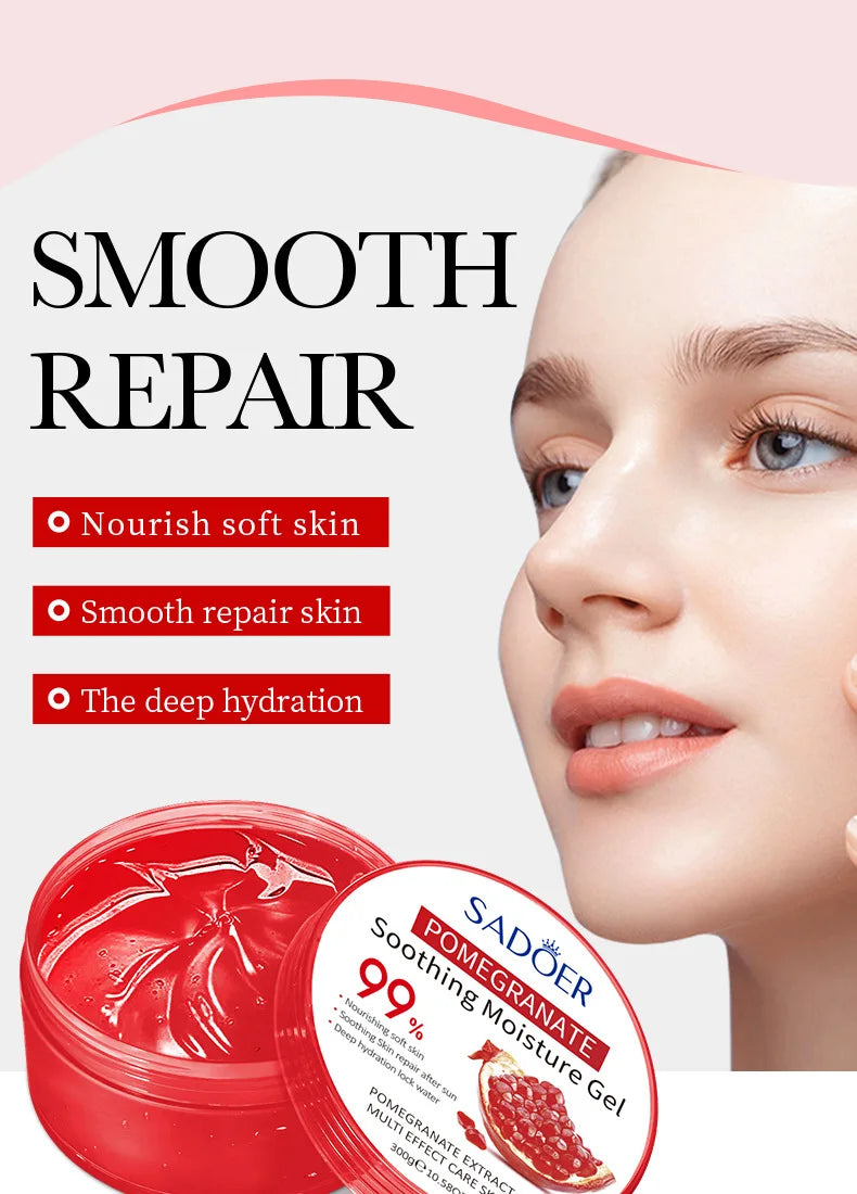 300g Aloe Vera Hydrating Gel Vitamin C & Collagen Moisturizer Skin Gel Evening Primrose VE Soothing Repair Gel for Face & Body
