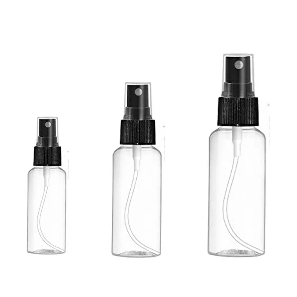 10PCS 10/20/30/50/60/100ML Refillable Transparent Plastic Perfume Atomizer Empty Plastic Spray Bottles Protable Travel Bottles