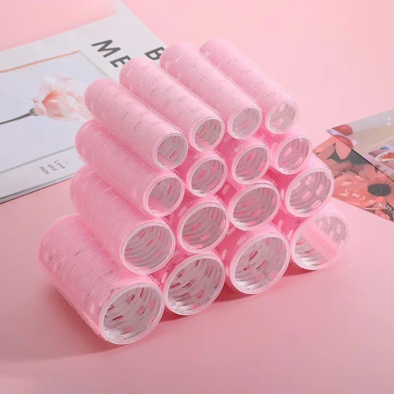 Self-Adhesive Hair Rollers Portable Lazy DIY Magic Styling Tools Home Use Pink Hair Roller Bang Beauty Braiders Hairdressing