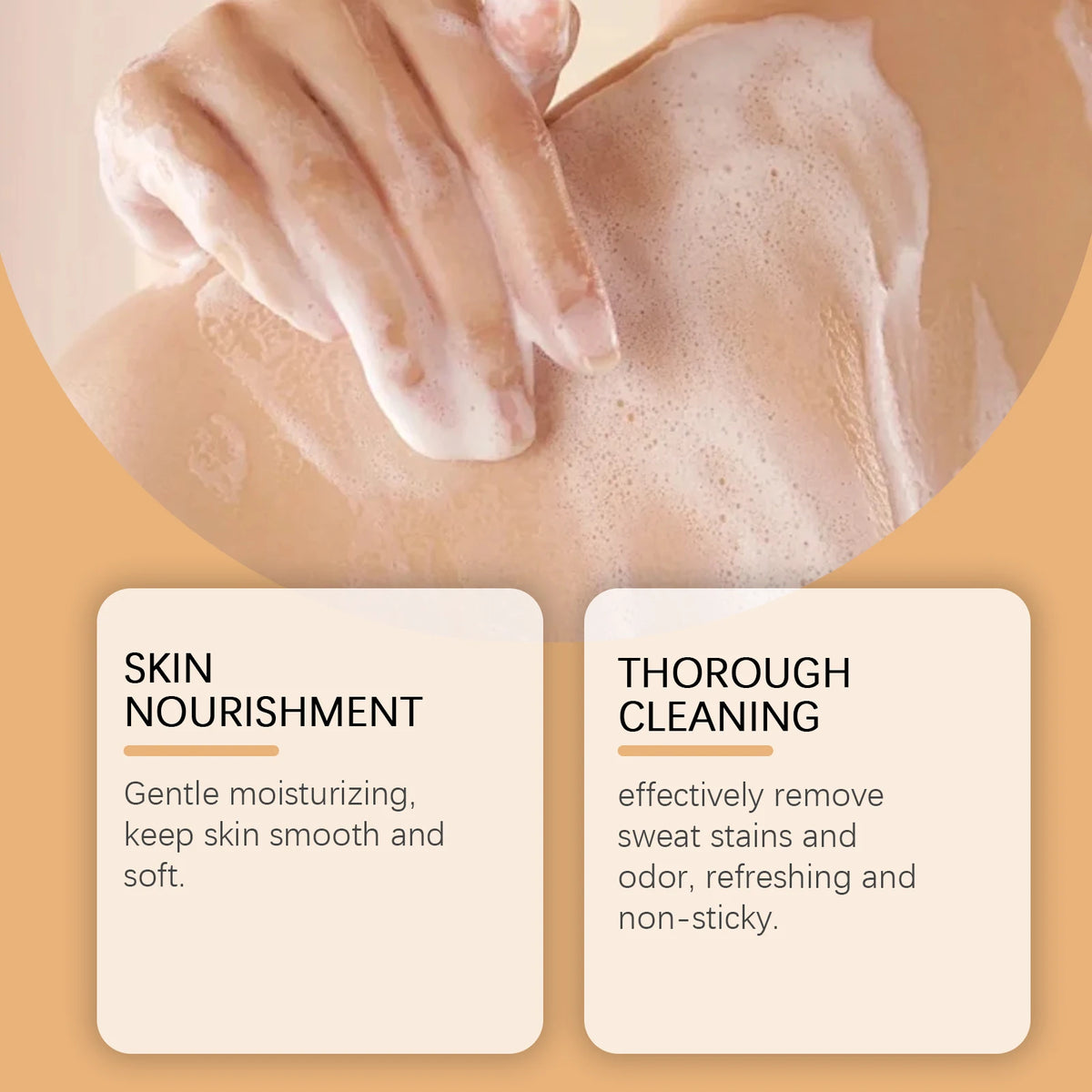OceAura Persimmon Deodorant Body Wash Odor Eliminator Hydrating Skin Care Body Cleansing Refreshing Shower Gel for Men & Women