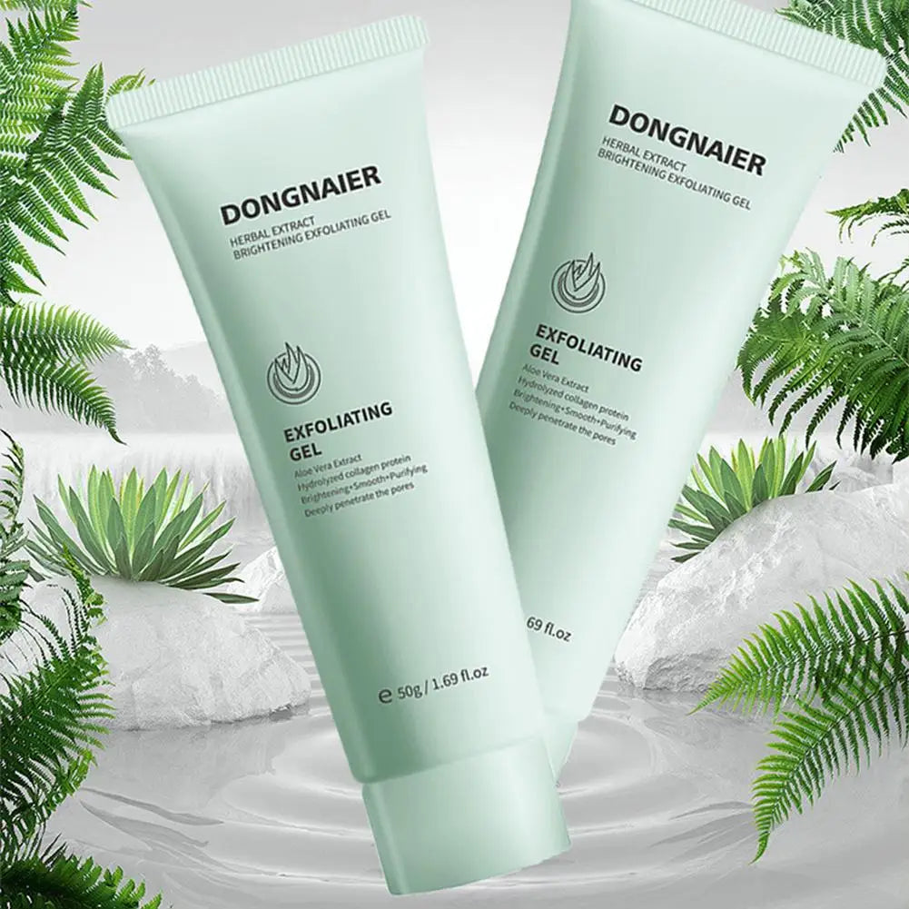 Herbal Exfoliating Gel for Deep Skin Cleansing Exfoliating, Moisturizes and Brightens Complexion Facial Care 50g 1pcs