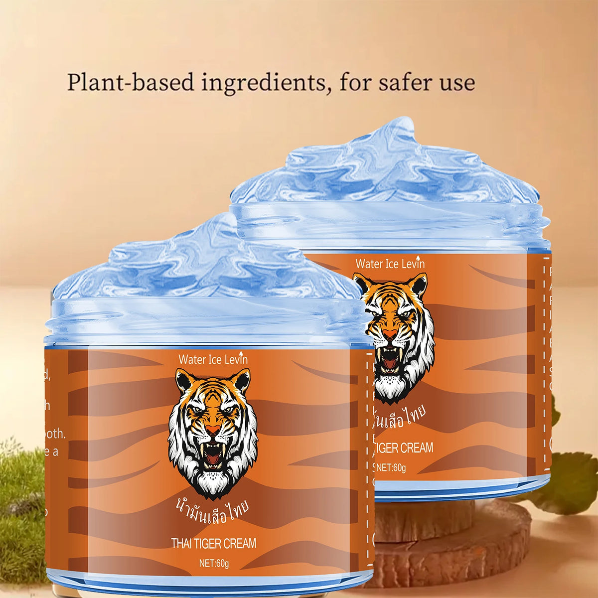 Thai Tiger Oil Cream - Hypoallergenic, Deeply Moisturizing, Rich in Niacinamide and Hyaluronic Acid, 60g, Natural Ingredients, Soothing and Nourishing, Suitable for All Fair Skin Types