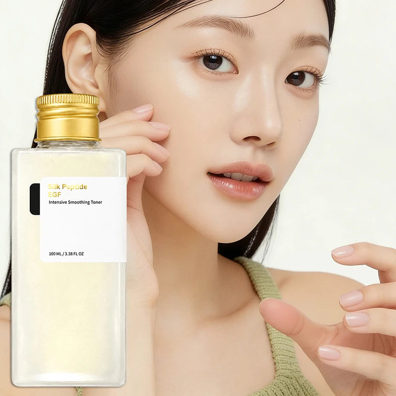 Silk Peptide EGF Smoothing Toner Revitalizing Hydrating Soothing Essence Water Improves Rough Skin Moisturizing Facial Toner