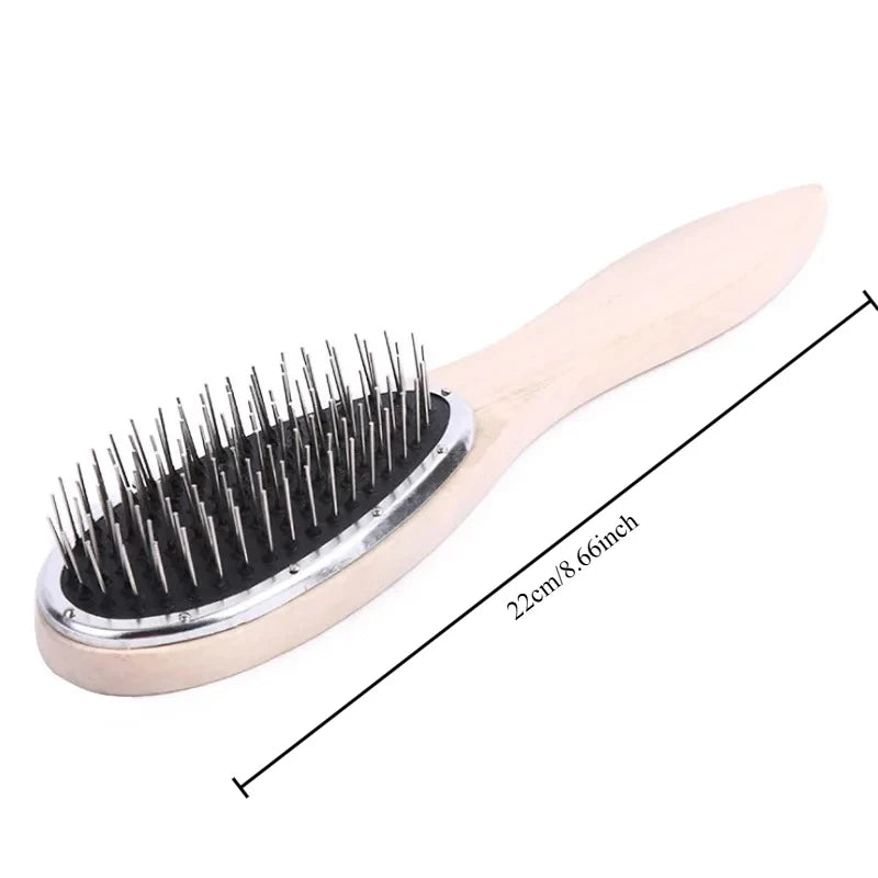 Wig Brush Professional Detangling Steel Comb Anti Static for Hair Extensions Styling Trainin