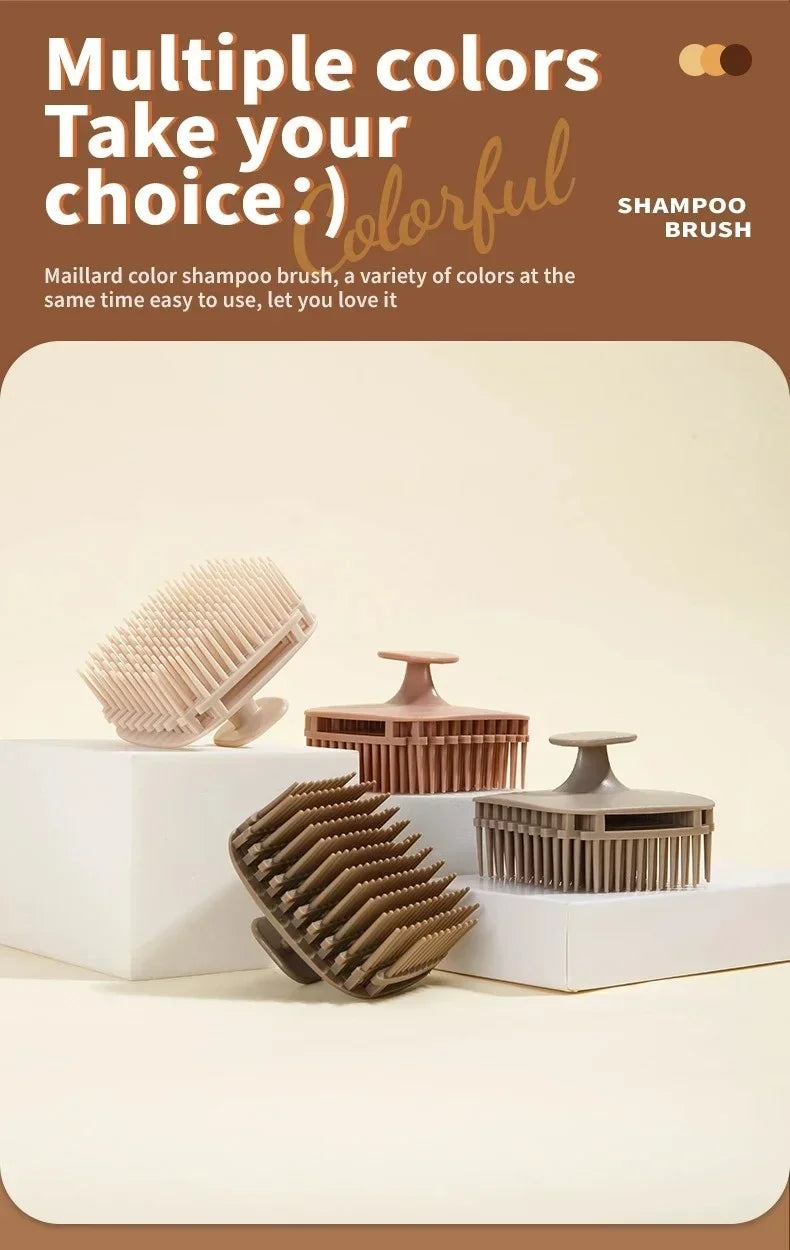 Square Shower Scalp Massager Brush Shampoo Hair Wash Comb Body Exfoliator Portable Salon Household Hairdressing Care Accessory