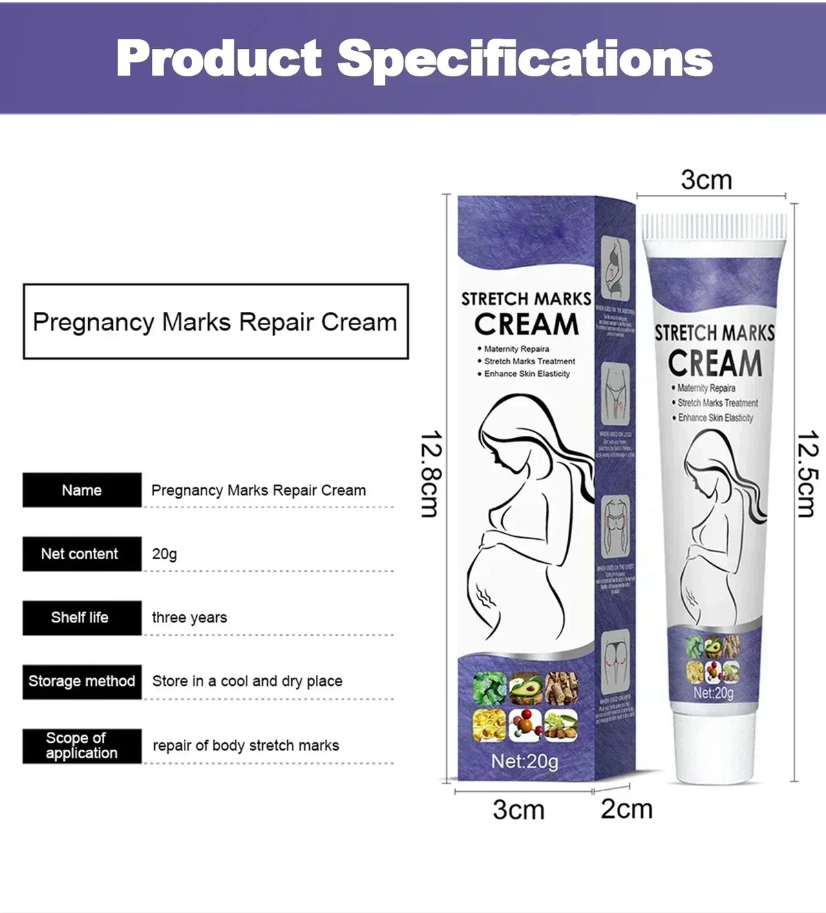 Stretch Mark Vanishing Cream Effective treatment Remove Body Buttock Breast Marks Repair Maternity Loose Firming Skin body Care