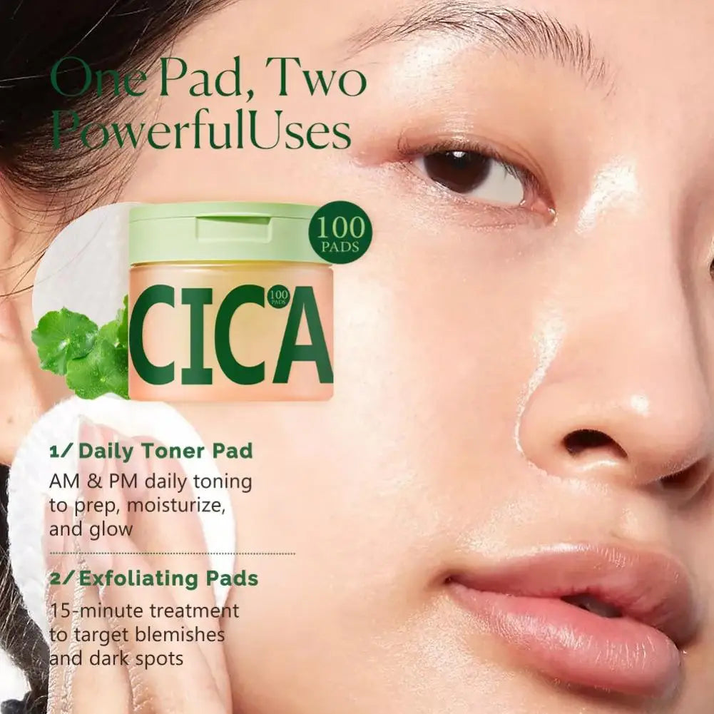 Complete Skin Care Kit - Centella Asiatica Polishing Pads & NAD+ Anti-Aging Cream, Improve Elasticity, Brighten & Moisturizing