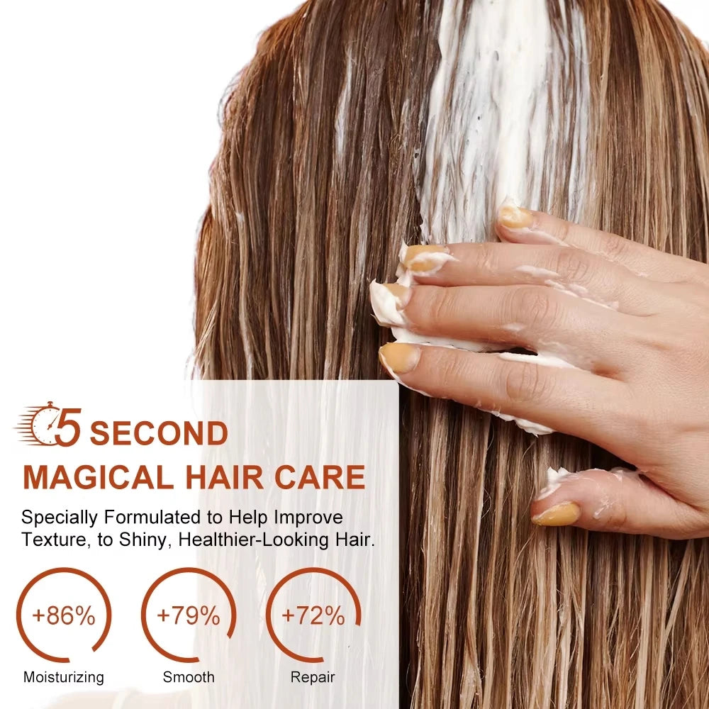 PURC 5 Seconds Magic Hair Mask Argan Oil Nourishing Smoothing Repair Damaged Frizz Masks Hair Care