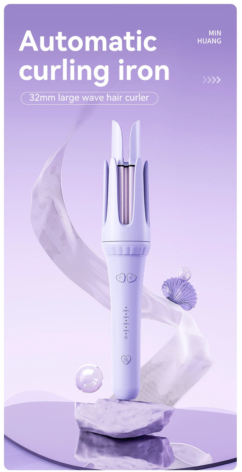 Hair Curling Iron 32mm Curler Wand Professional Curly Tongs Ceramic Electric Salon Styling Tool Small Crimping Iron