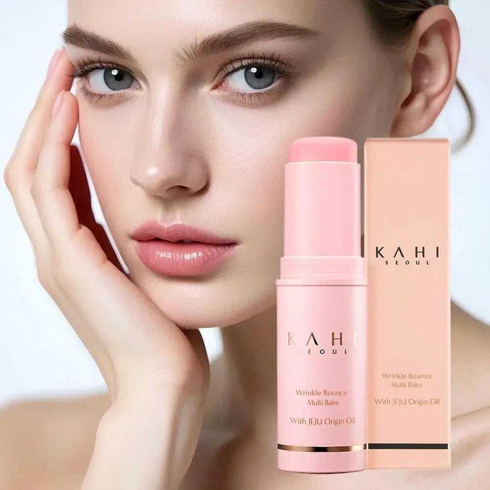 9g Original KAHI Wrinkle Bounce Multi Balm Stick Moisturizing Essence Stick Korean PDRN Collagen JEJU Organic Oil Balm Face Care