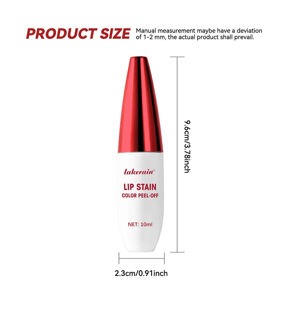 Peel Off Lip Stain Tattoo Tint Long Lasting Waterproof Smudge Transfer Proof Rich Pigment Natural Vivid Lip Color Lightweight Daily Lip Makeup Cosmetic