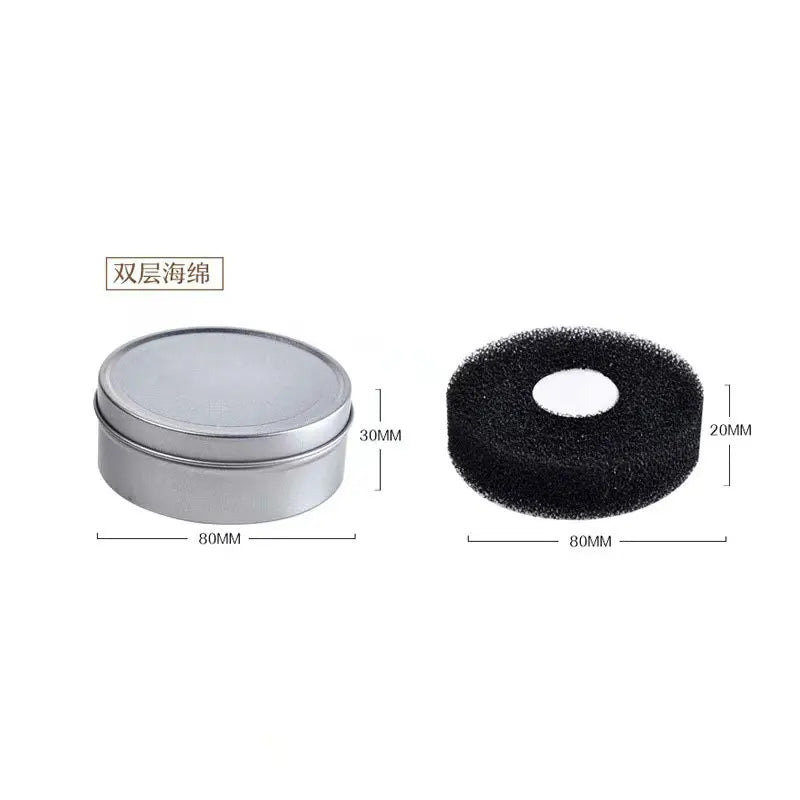 Makeup Brush Cleaner Sponge Cosmetic Brush Dry Wash Box Eyeshadow Color Powder Removal Activated Carbon Sponge Cleaning Case