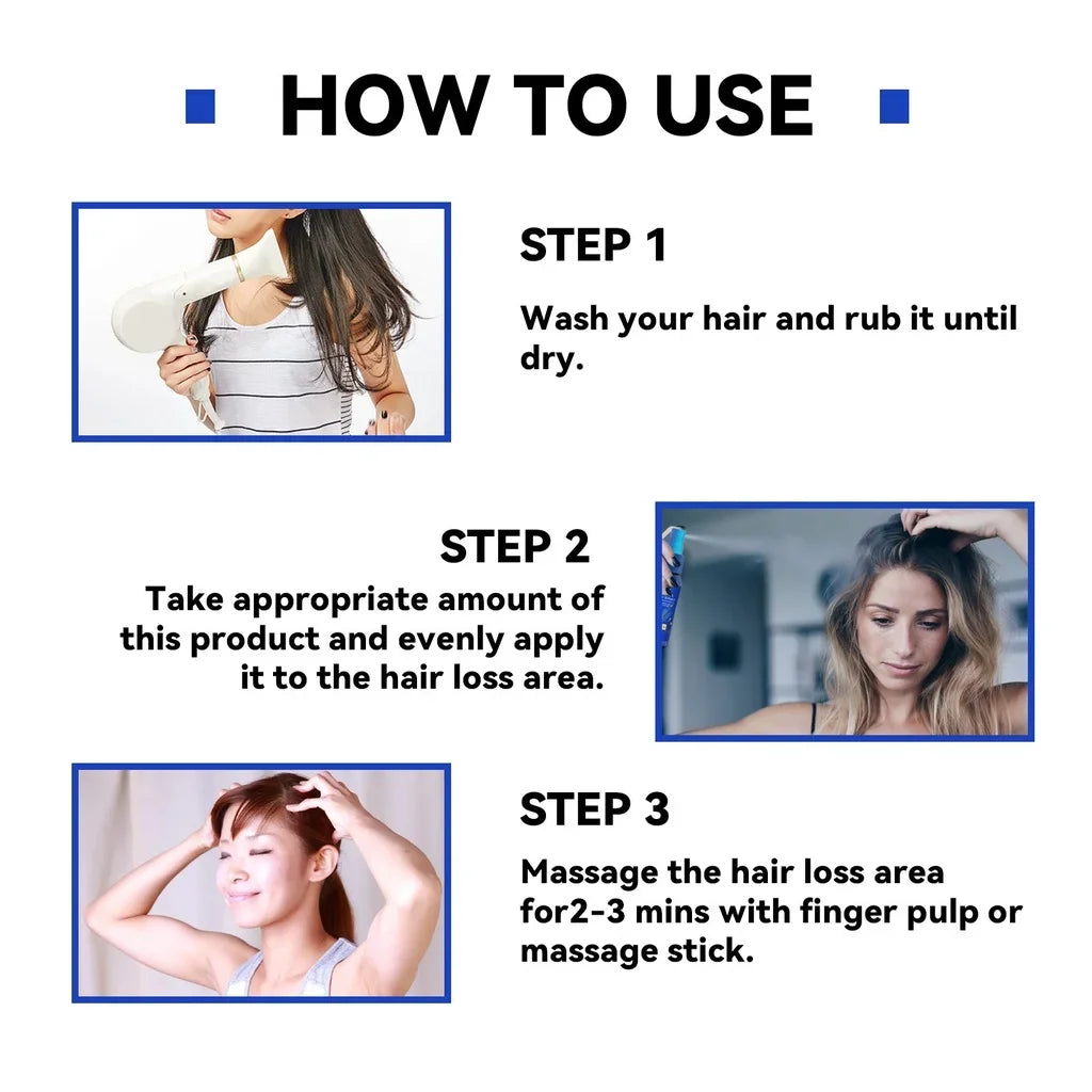 Ginger Hair Growth spray Anti Hair Fall Hair Loss Treatment Growth Essence Oil for Men Women