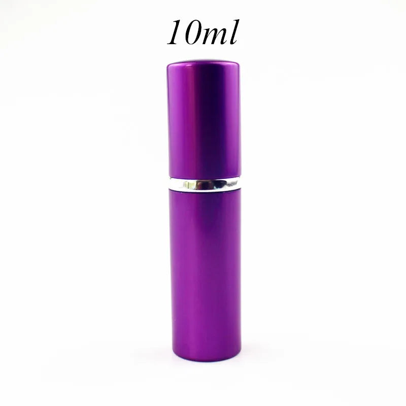 1PC 5ml 10ml Portable Mini Perfume Glass Bottle Travel Aluminum Spray Atomizer Empty Metal Parfume Atomiser Sprayer