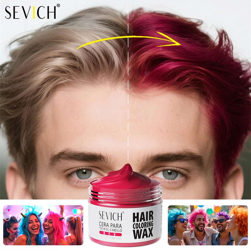 SEVICH Fashion One-Time Hair Color Wax Styling Temporary Dye Cream Gel Mud Pomade For Beards Eyebrow Easy To Wash Hair Dye Wax