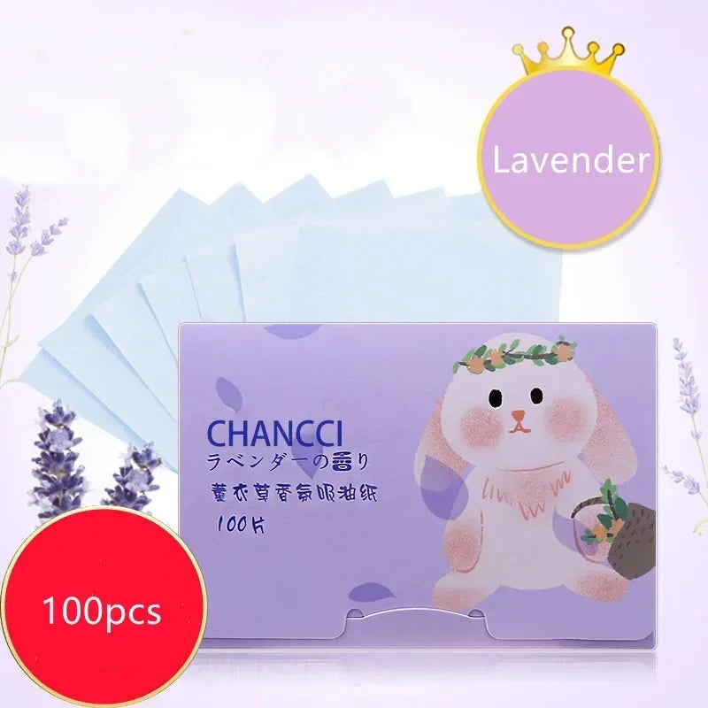 100Pcs/box Face Oil Protable Blotting Paper Matting Face Wipes Face Cleanser Oil Control Oil-absorbing Facial Towel Tools