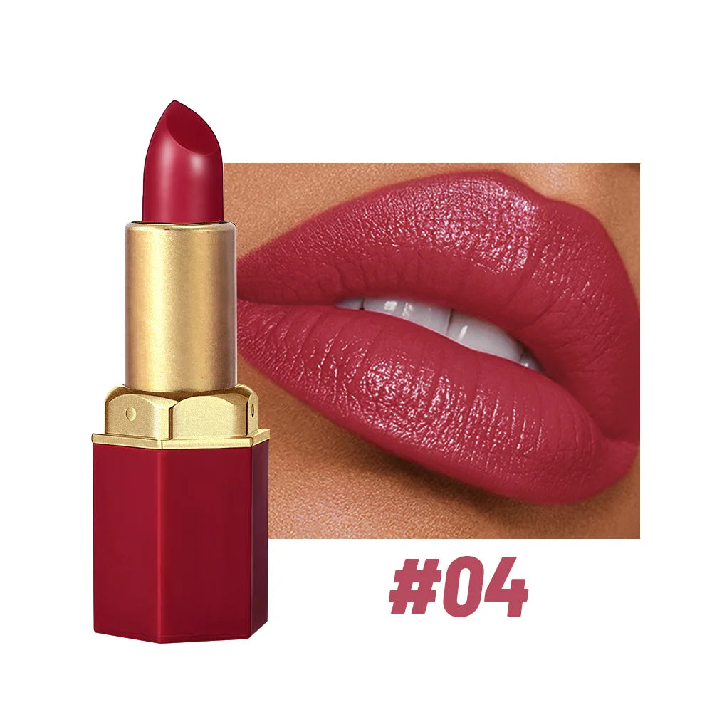 6-Color Matte Lipstick Set, Non-Fading, Non-Stick Cup Long-Lasting Velvet Finish, Smooth Matte Lip Color Waterproof Smudge-proof