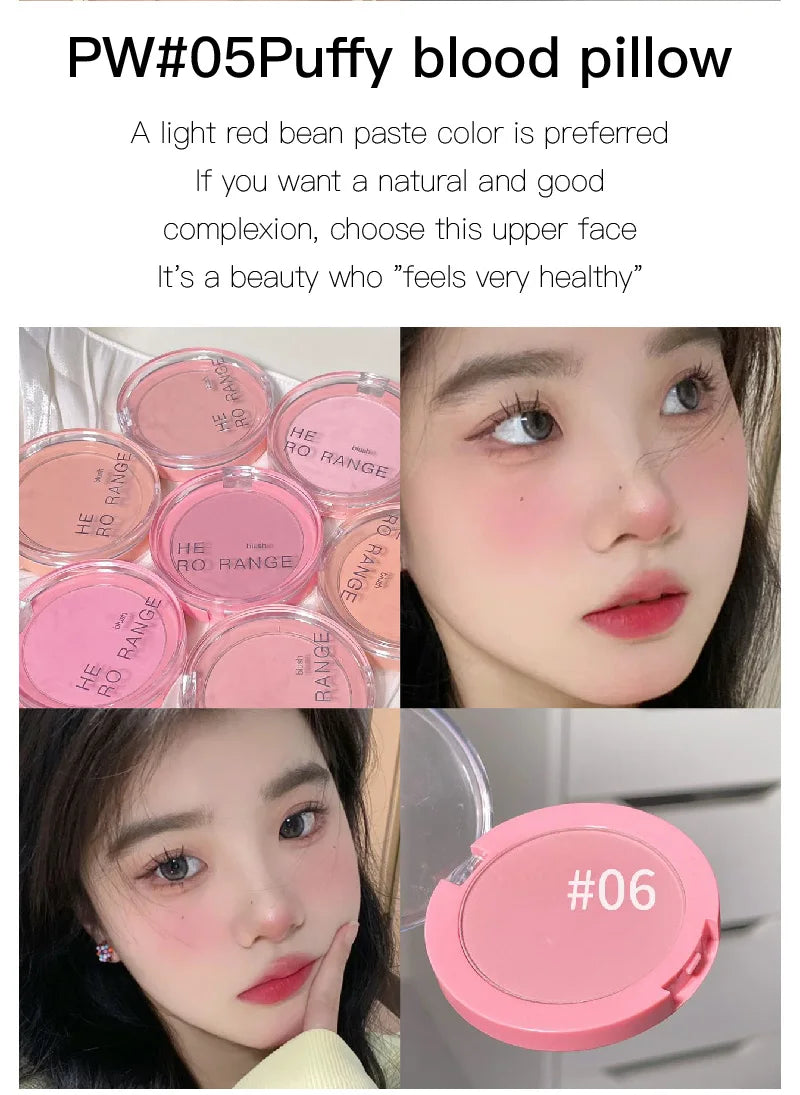 HERORANGE Powder Blusher Natural Matte Color Low Saturation Nude Korean Pure sexy New Powder Blusher