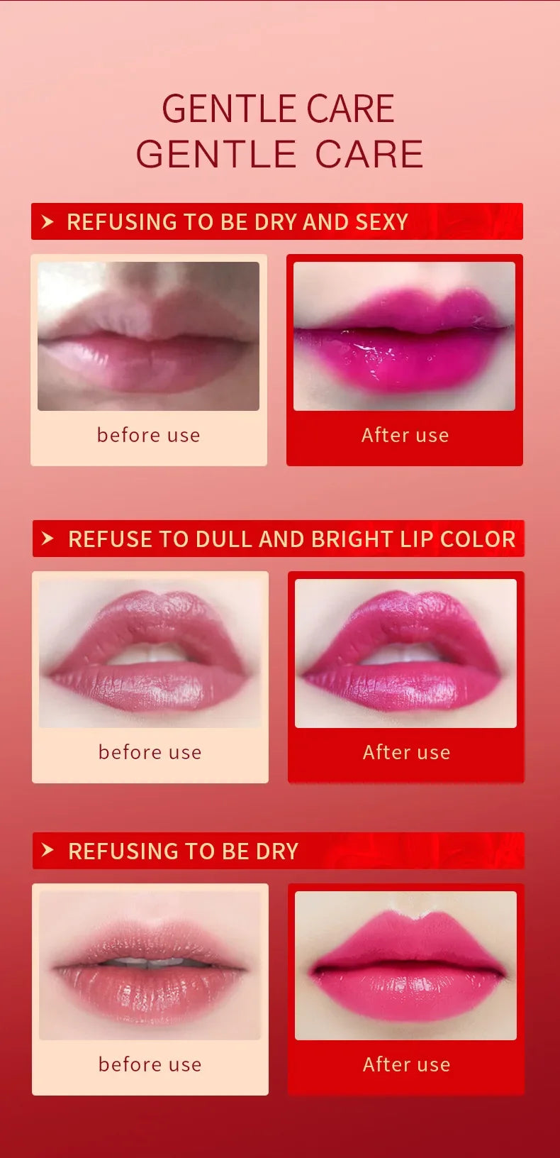 YANQINA Blue Temperature Color Changing Lipstick Waterproof Long-Lasting Non-Fading Non-Transfer Moisturizing Lip Stain Tinted