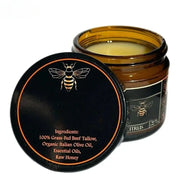 Organic Grass Fed Beef With Raw Honey Moisturizing Cream For Soft Smooth Skin Handmade All-Natural Moisturizer Skin