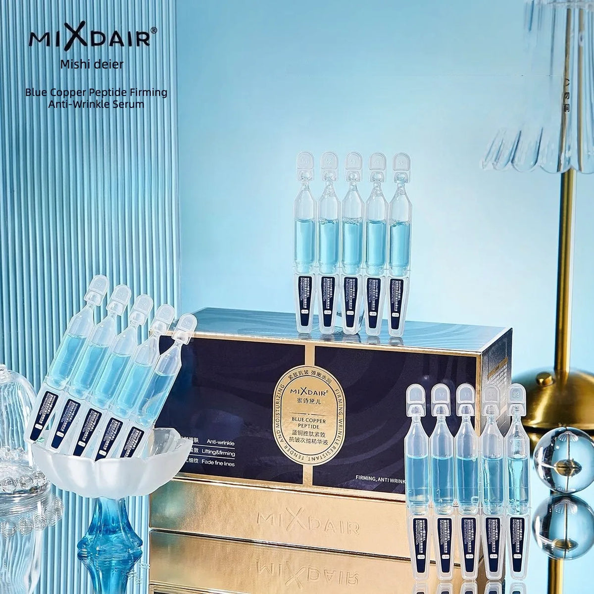 Anti Wrinkle Serum with Astaxanthin 30 Vials - Face Lifting & Firming Ampoules for All Skin Types - Skincare