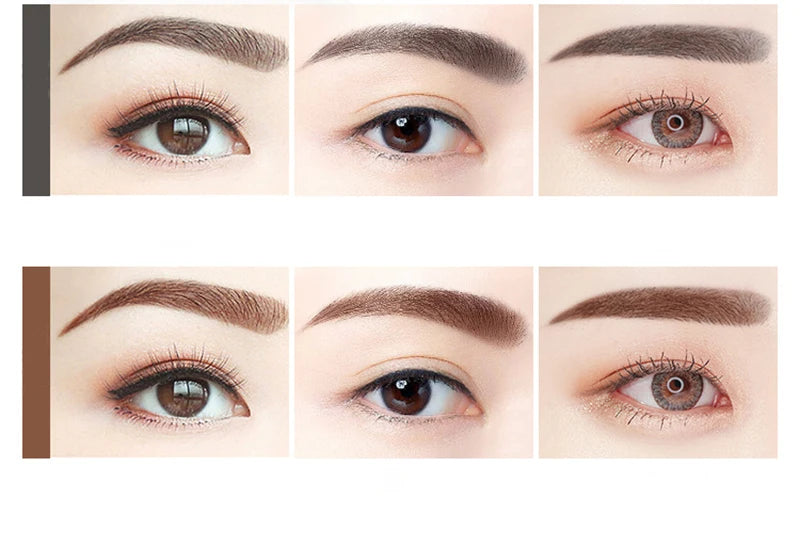 Double Seal Eyebrow Stamp Powder Kit Natural Brow Shaping Stencil Waterproof Long Lasting Brow Enhancer Makeup Tool for Women