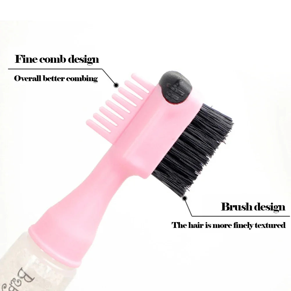 Edge Brush with Gel Dispenser Double Sided Edge Control Hair Comb Brushes for Women Girls Natural Styling Hair Edge Brushes Comb