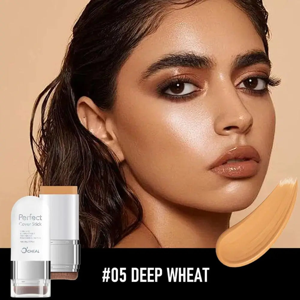 Upgrade O'CHEAL Perfect Cover Stick Thin And Comfortable Concealer Foundation Cream Stick Instant Natural Waterproof