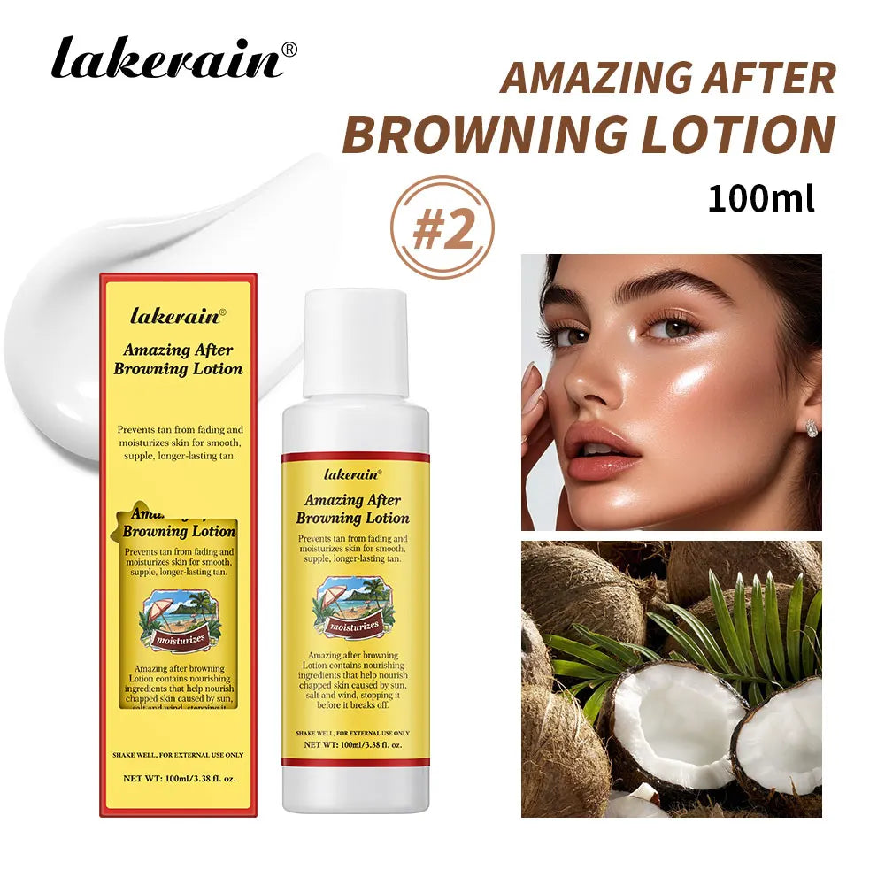 Self-tanning Lotion Waterproof Sweat Proof Colorfast Long-lasting Brown Skin Effect Coconut Flavor Gorgeous Tan Skin Lotion